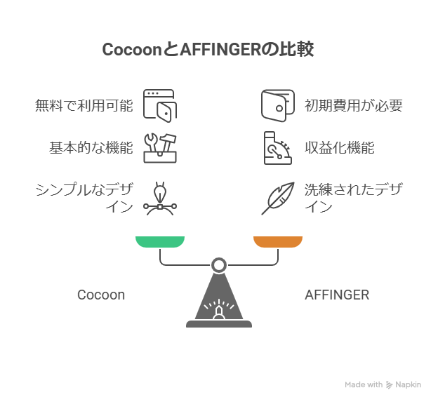AFFINGERとCocoonを比較！初心者におすすめのWordPressテーマはどっち？