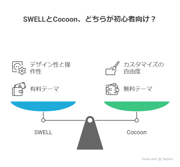 SWELLとCocoon初心者におすすめなのはどっち?