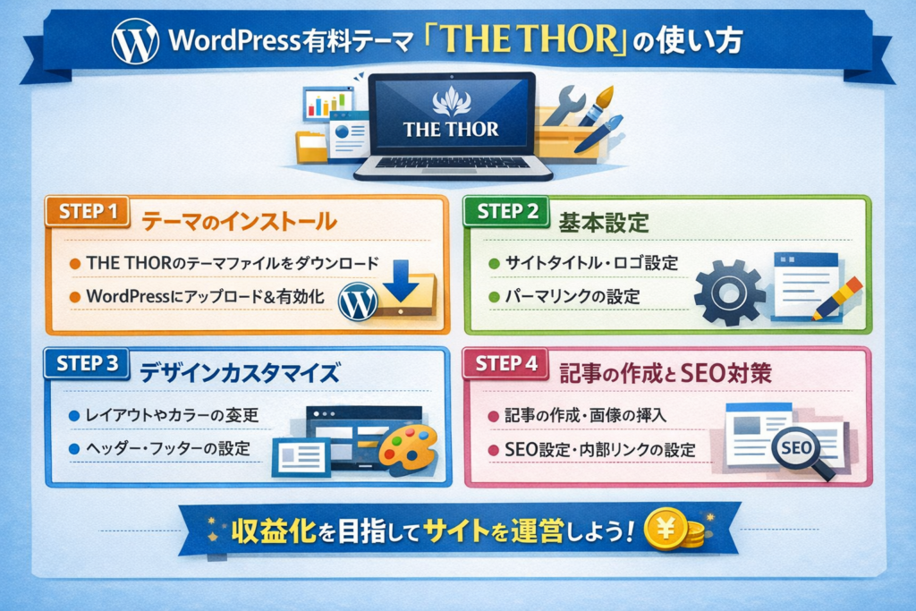 WordPress有料テーマ「THE THOR」の使い方とリアルな印象