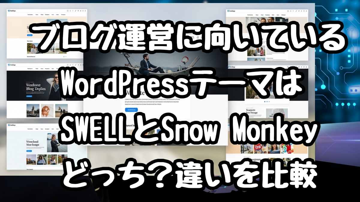 ブログ運営に向いているWordPressテーマは SWELLとSnow Monkeyどっち?違いを比較